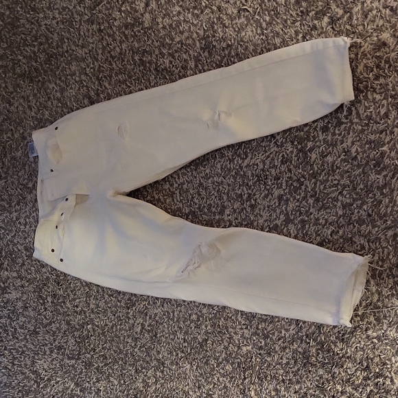 Levis off white distressed wedgie jeans size 28 - Picture 8 of 8